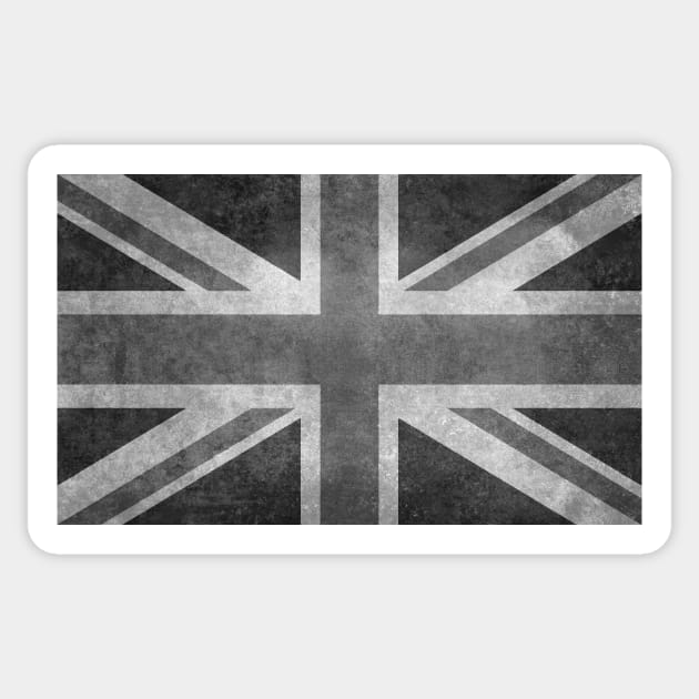 UK British flag in Greyscale Sticker by Sterling